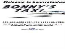 Tablet Screenshot of bonnystaxi.com